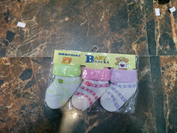 Zhendhai Baby Socks- 3 Pairs In Set