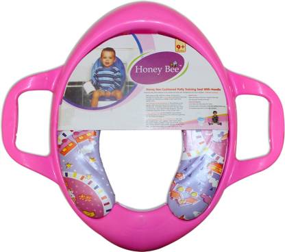 Honey Bee's Cushioned potty training seat with handle Blue color
