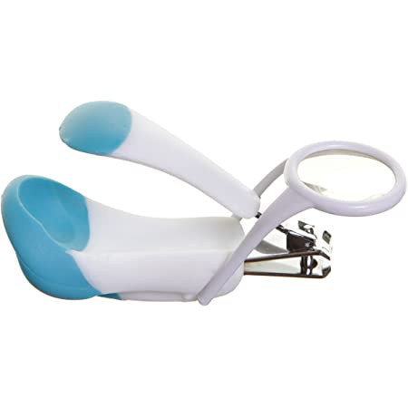 Baby Love Deluxe Nail Clipper with Magnifier Sky Blue and White