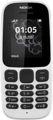 Nokia 105 (Single SIM, White)