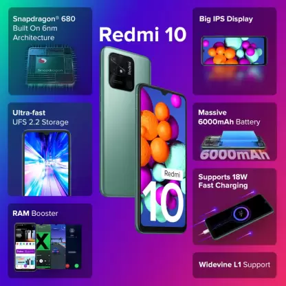 Redmi 10 (6GB RAM)(128GB Storage)