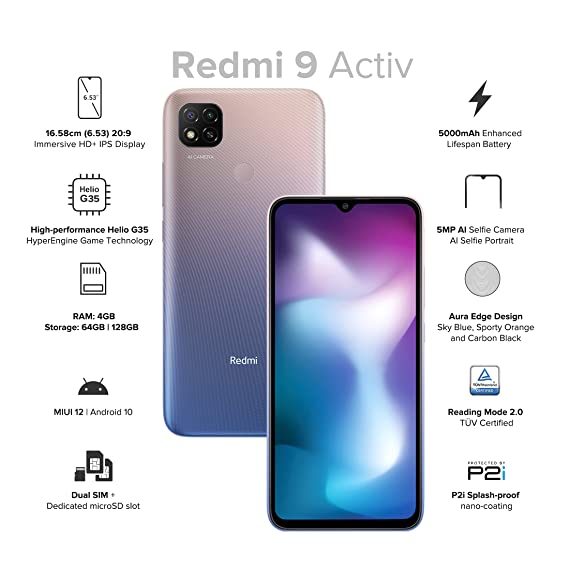 Redmi 9 Activ (4GB RAM)(64GB Storage)