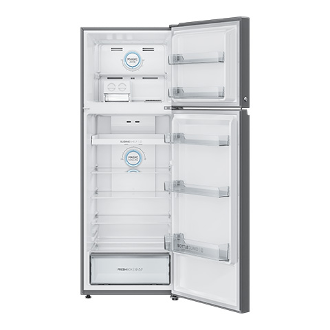 Haier 375 Litres, 3 Star Double Door Frost Free Inverter Top Mount Refrigerator(HRF-3954PKG-E)