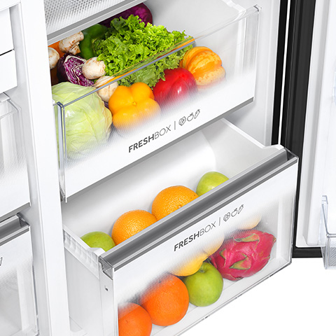 Haier 630 Litres, Convertible Side By Side Refrigerator (HRS-682MG)