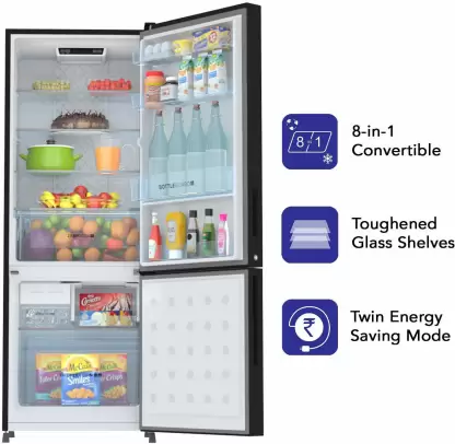 Haier 256 L Frost Free Double Door Bottom Mount 2 Star Refrigerator (HRB-2763BKS-E)