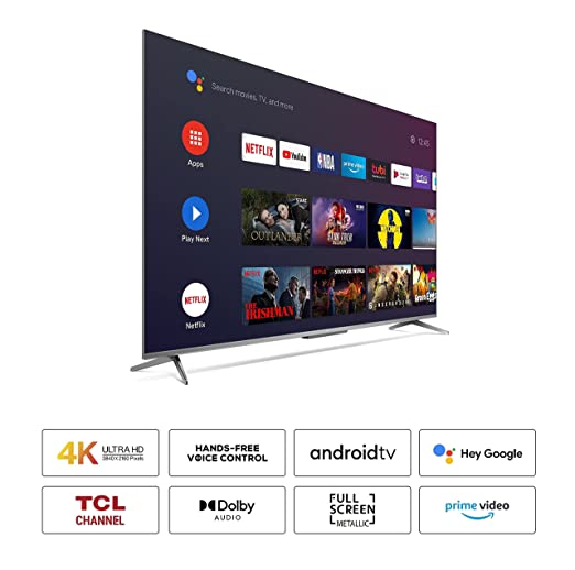 TCL 126 cm (50 inches) 4K Ultra HD Certified Android Smart LED TV (50P715)