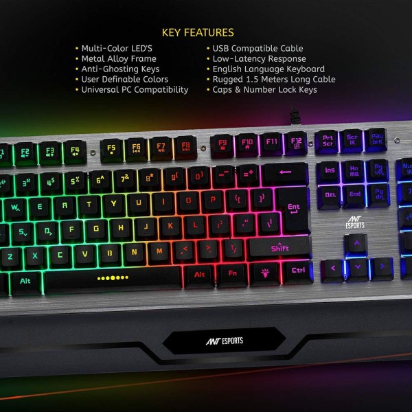 Ant Esports KM540 Gaming Backlit Keyboard with Mouse