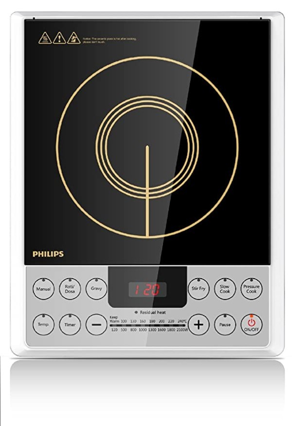 Philips HD4929/01 2100-Watt Induction Cooktop (Black)