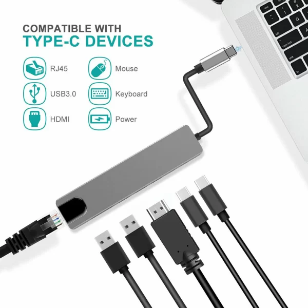 USB Type C to HDMI (6 PORTS)